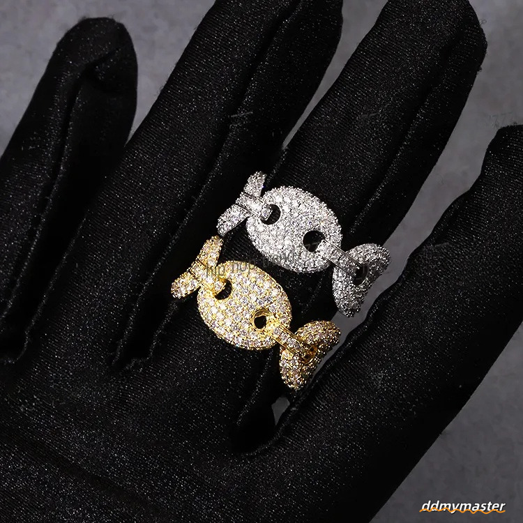 Moissanite Rings For Men: Sterling Sier Gold Plated Hip Hop Ring - Passes Dia Tester Ddmymaster