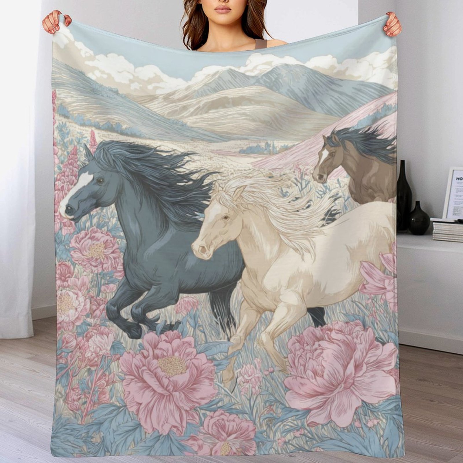 H Designer Horse blanket blanket throw cashmere vibration blanket copert Home Travel Throw Summer Air Conditioner Beach home bedding blankets throws H