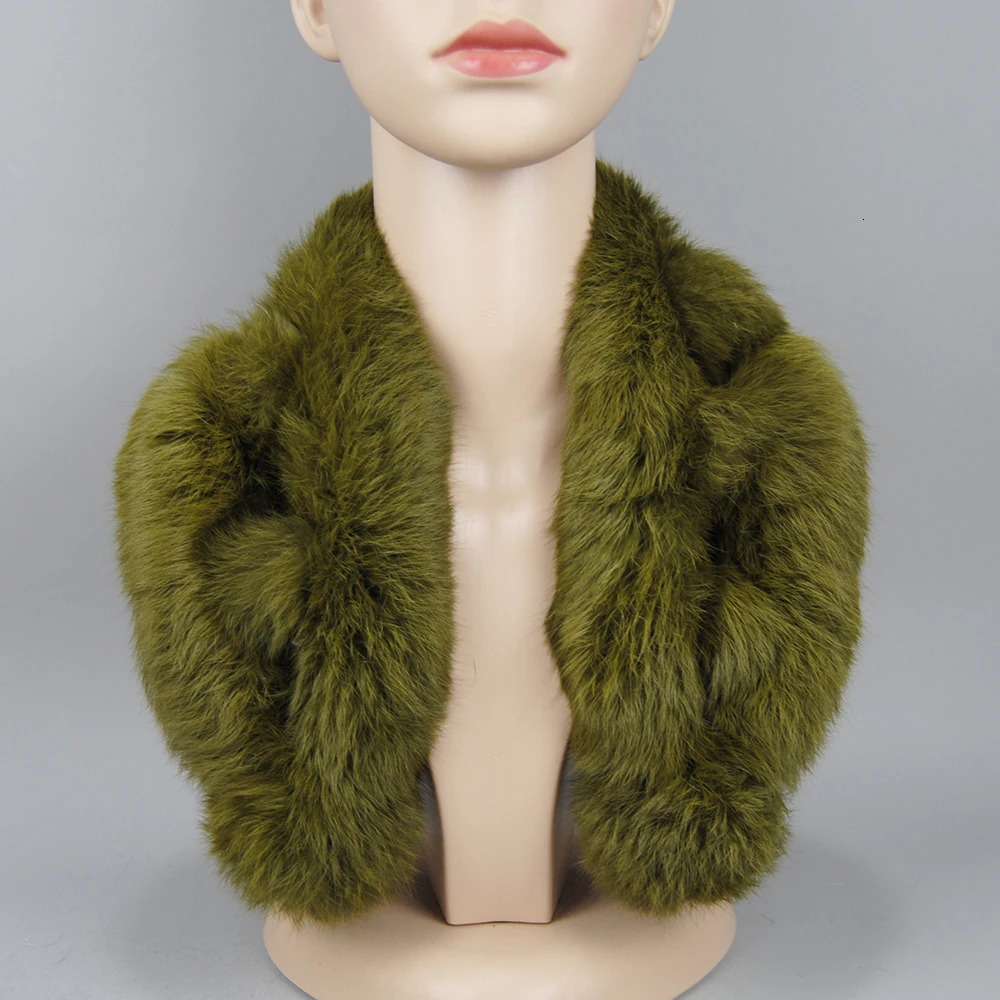 2025 Women Winter Warm Real Rabbit Fur Scarf With Ball Casual Thick Female Fashion Genuine Fur Scarves Ladies Neck Warmer 251020