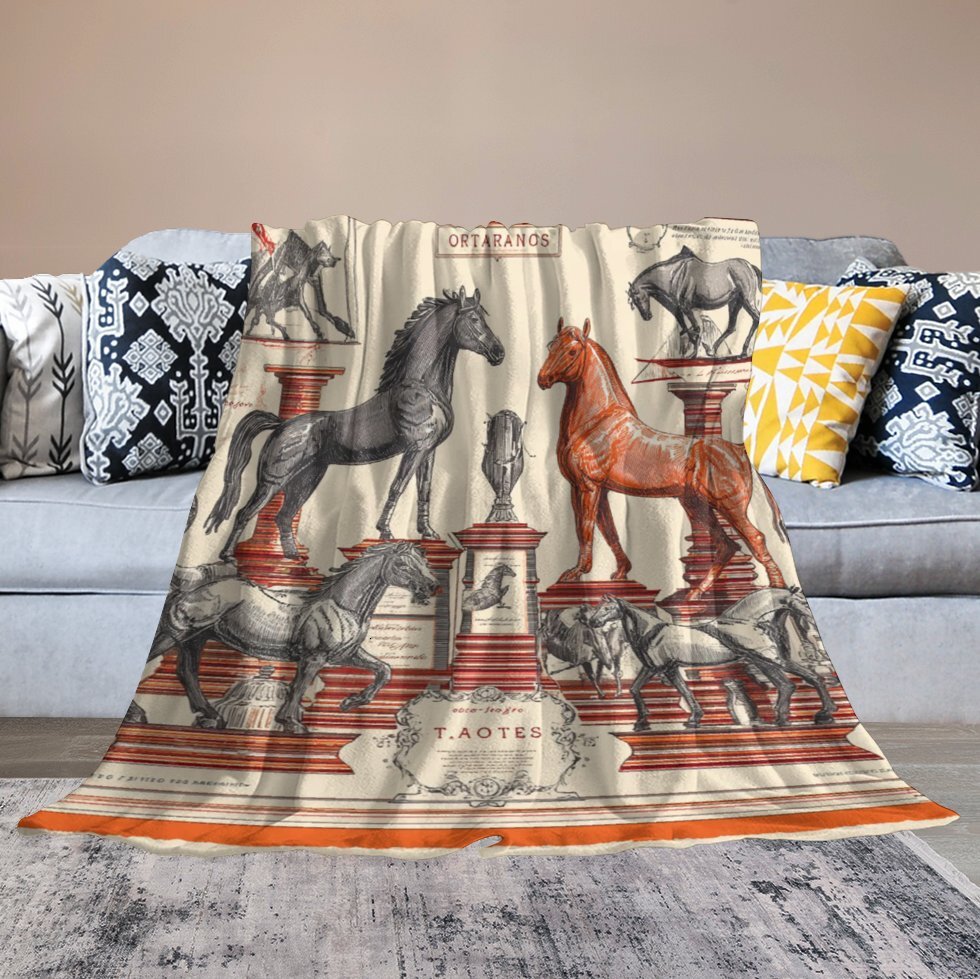 H Designer Horse blanket blanket throw cashmere vibration blanket copert Home Travel Throw Summer Air Conditioner Beach home bedding blankets throws H