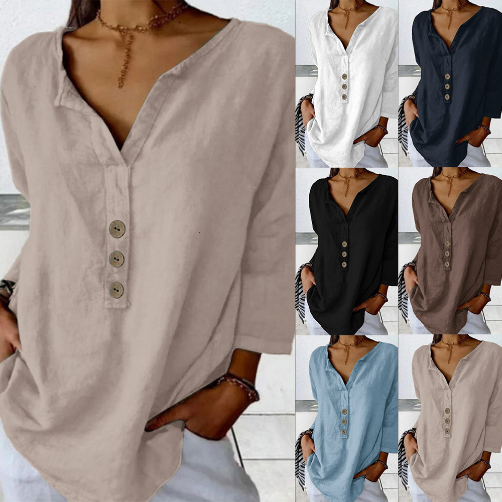 2025 New Womens Solid Color Button Casual Top Fashionable Textured Shirt for Women
