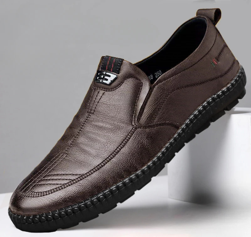 Spring Autumn Mens Leather Shoes Business soft soled casual footwear Fashion versatile flat Comfortable light male shoes 251023