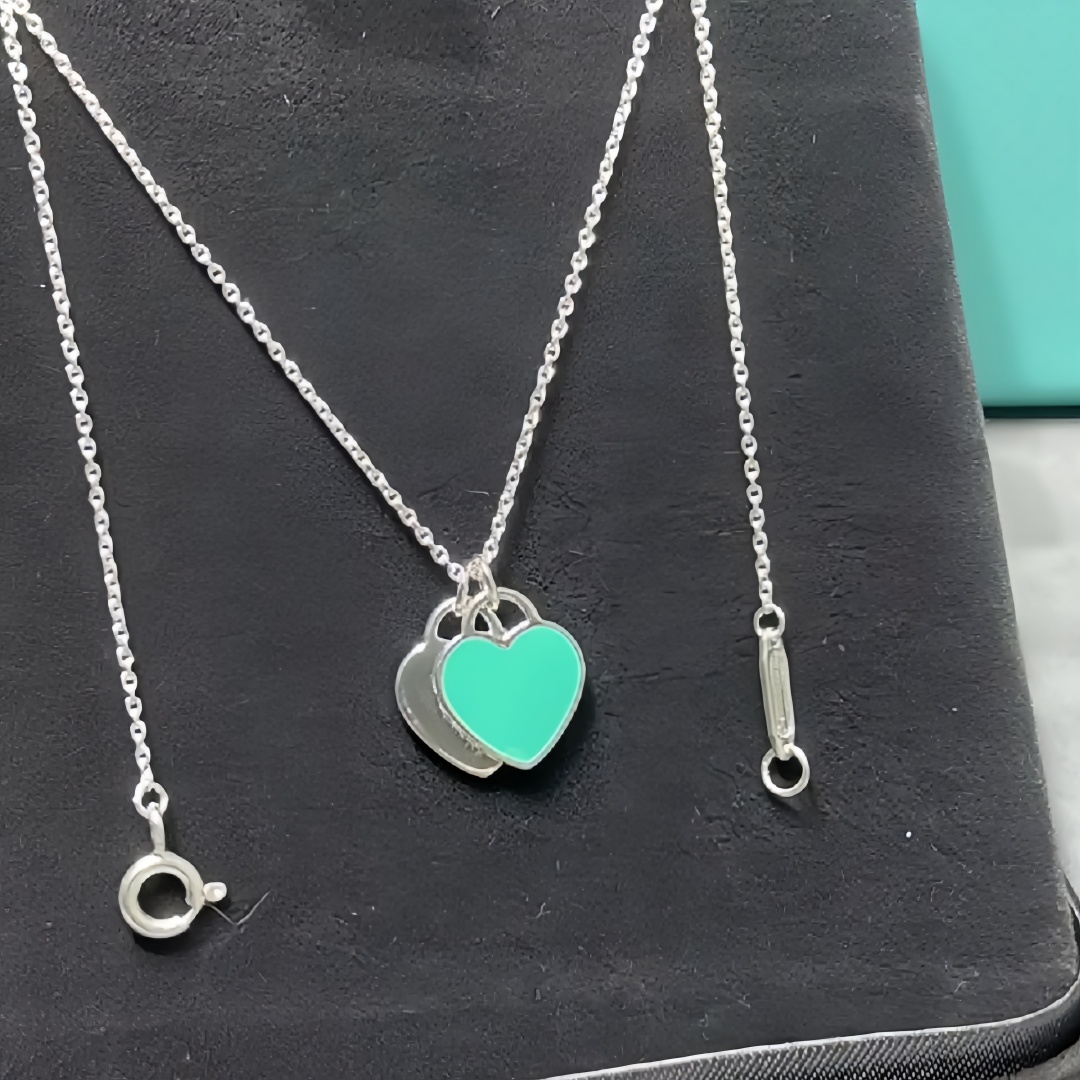 Luxury jewelry designer necklace designer jewelry woman gold silver chain heart pendant fashion stainless steel silver plated love necklace Valentine's Day gift