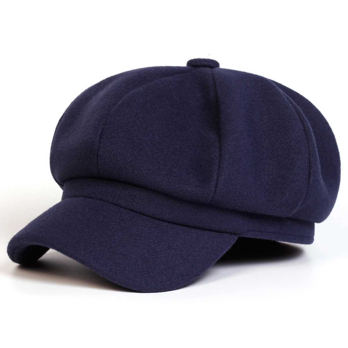 Woolen solid color beret fashion outdoor cotton hat autumn and winter windproof hats mens and wens universal cs Y251025