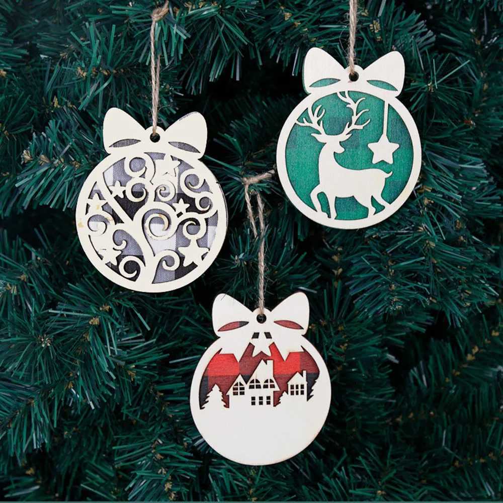 Wooden Christmas Tree PendantsHome Decorations C251024