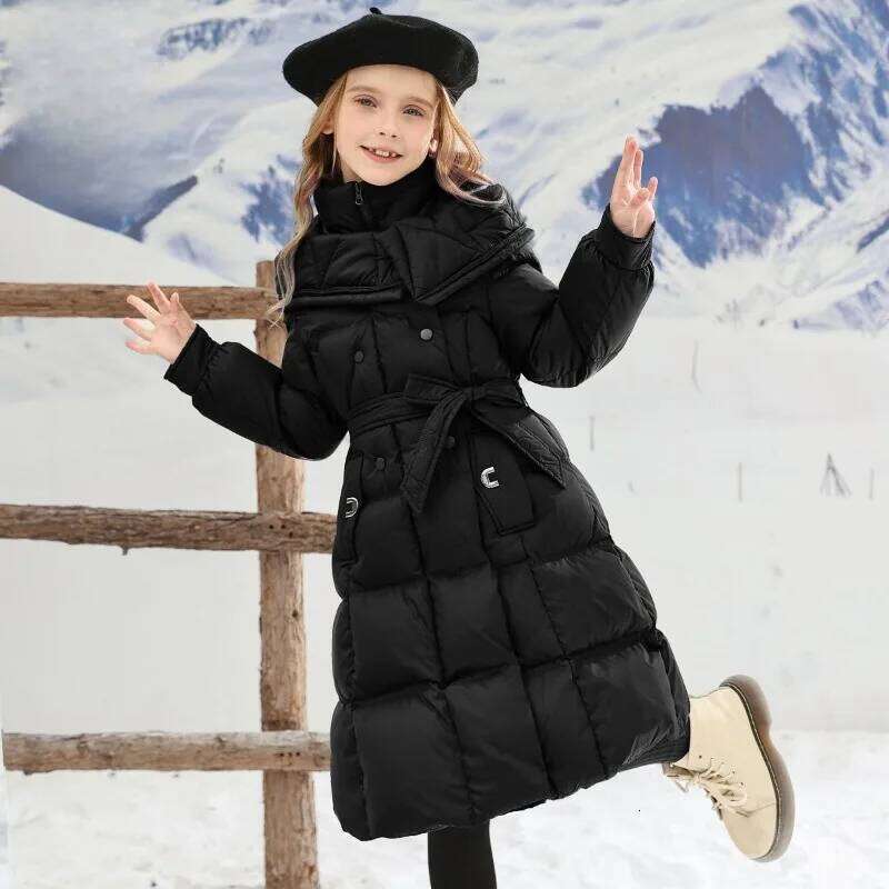 New kids' Down Jacket Thickened Purple Girls' Coat Heavyweight Stylish Winter Clothing