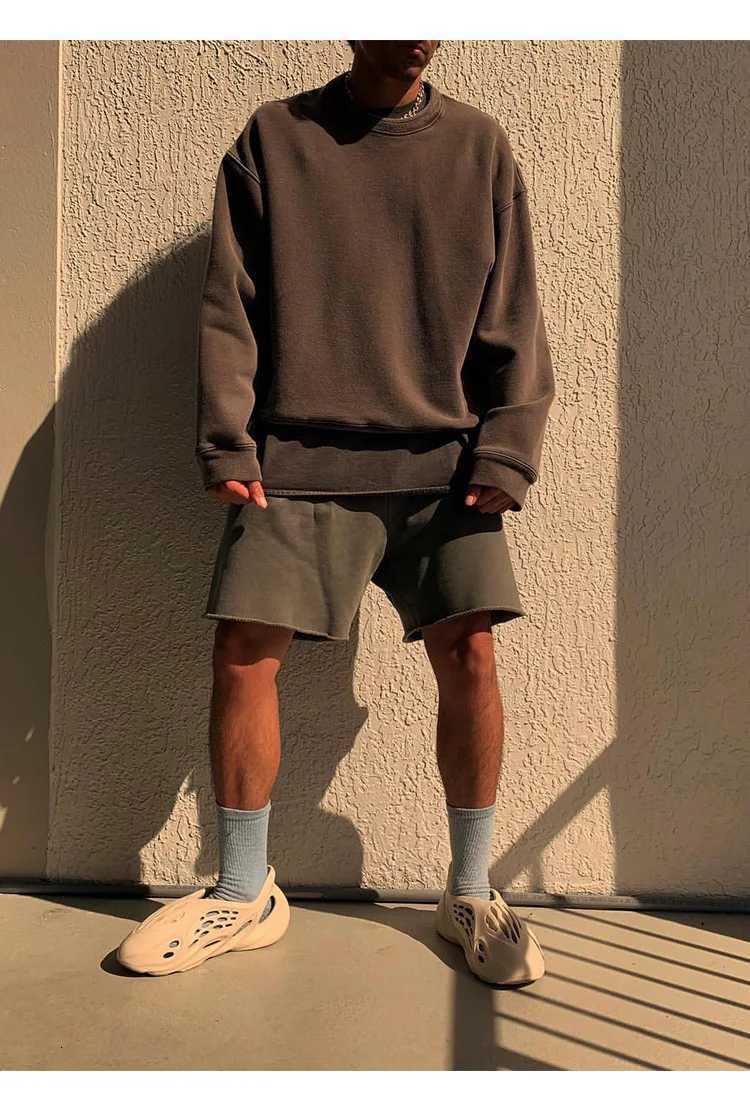 Summer Outdoor Surfing Training Cotton Sport Grey Shorts Mens Loose Soft High Street Motorcycle Casual Running ShortsXJ251025
