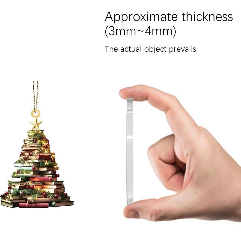 Christmas Tree Decorations Hanging Decorations Home Holiday Acrylic DIY Pendant Xmas Decor Ornament Navidad C251024