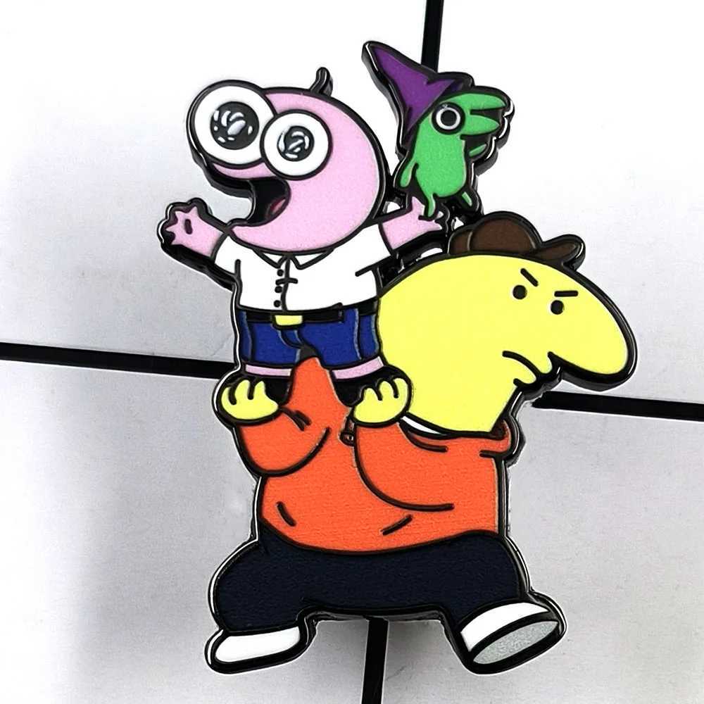 Smiling Friends Cartoon Character Brooch Classic American Comedy Animation Enamel Pin Creative Anime Peripheral Badge Decoration J251115