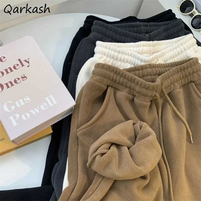 Fleece Harem Pants Women Velvet Thick Loose Ankle Length Autumn Winter Warm Thermal Leisure Solid Sports Elastic Waist FemaleT251025