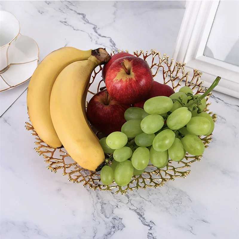 Metal Fruit Bowl Ornaments He Coffee Table Dining Table Fruit Basket Model Ro Hotel Decorative Crafts SoftMounted DurableA Y251025