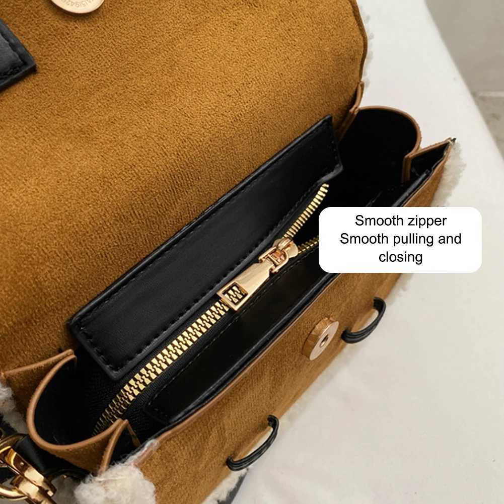 Women Casual Handbag Vintage Plush Messenger Bag with Coin Purse Pouch Fluffy Satchel Purse Top Handle Bag for Autumn and Winter Z251024