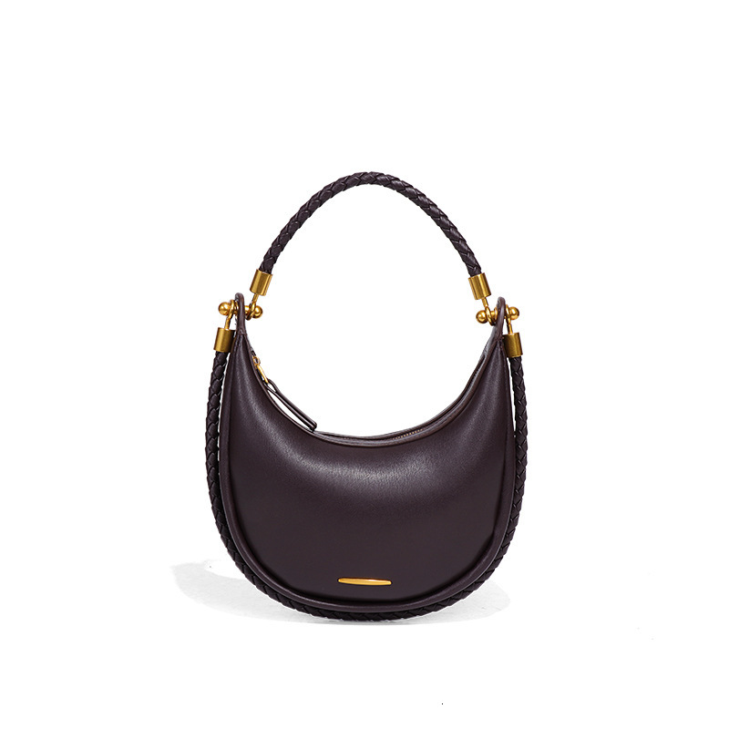 New Women's Underarm High-End Feel Crescent Single Shoulder Crossbody Handbag Light Luxury Hobo Half-Moon Bag