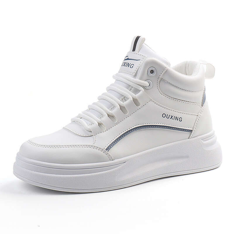 Thick-Soled Height-Increasing Ins White Dad Shoes for Women Versatile Casual Student Soft-Soled Autumn Winter High-Top Sneakers Booties