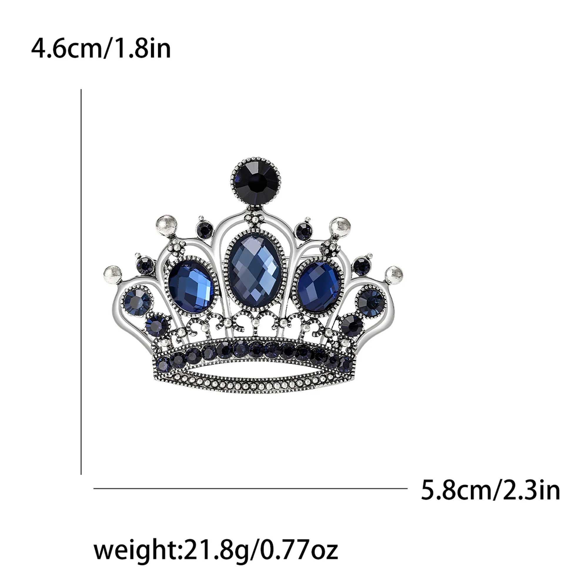 New VintageRhinestone Crown Pins for Women Unisex Shiny Glass Hat Brooches Event Party Backpack Decoration Clothes Accessories J251115