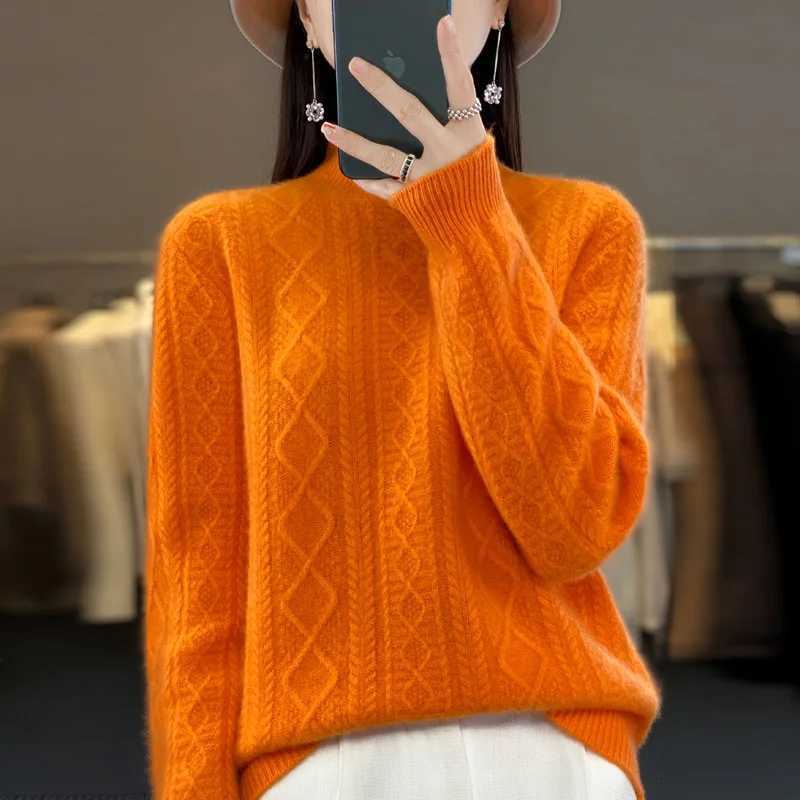 2025 Autumn Winter New Womens Sweaters Knitted Jumper Long Sleeve Casual Sweater Knit Pullovers Bottoming Shirt Female TopsT251025
