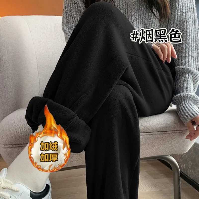 Winter Thick Warm Pants Women Velvet Elastic High Waist Sweatpants Jogger Casual Thick Sweatpants Windproof Pants For WomenT251025