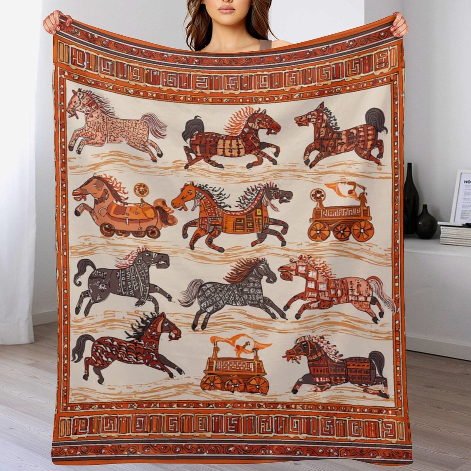 H Designer Horse blanket blanket throw cashmere vibration blanket copert Home Travel Throw Summer Air Conditioner Beach home bedding blankets throws H