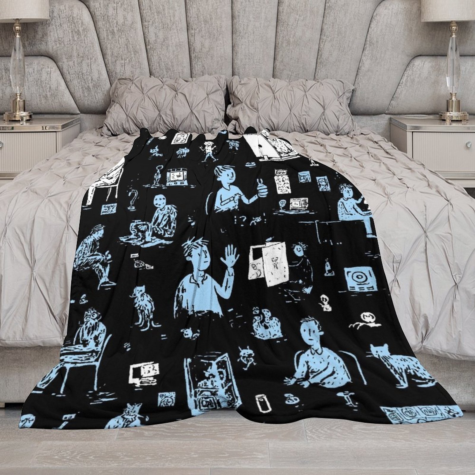 Designer Blackboard blanket blanket throw cashmere vibration blanket copert Home Travel Throw Summer Air Conditioner Beach home bedding blankets throw