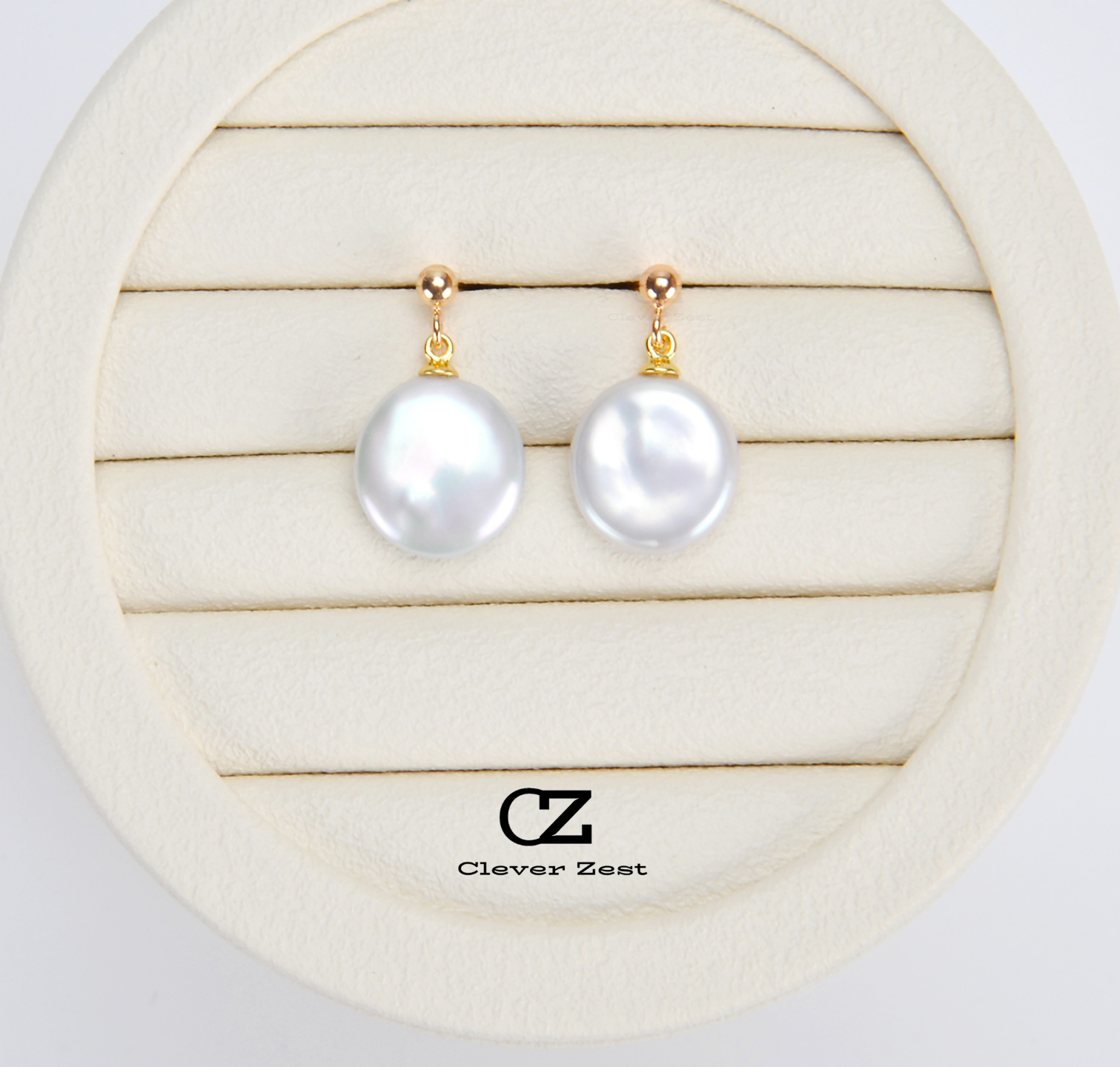 Natural White Baroque Pearl Earrings with 14K Gold-Filled Studs Fashionable and Versatile, Perfect for Any Occasion Memorial Day Gift, Best Friend Gif