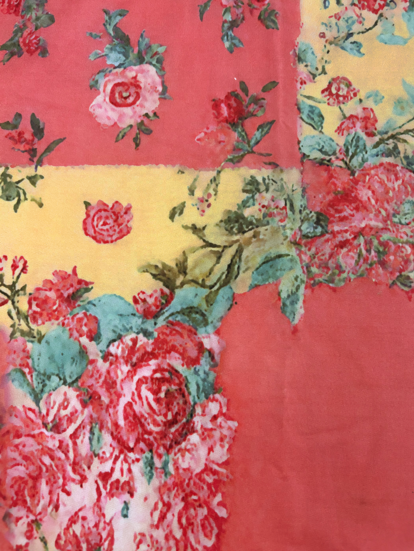 Autumn Winter New Fashion Ethnic Retro Thin Long Sleeve Floral Printed Crew Neck Top, Milk Silk Casual Versatile Women's Top, S-XXL Mixed Color--