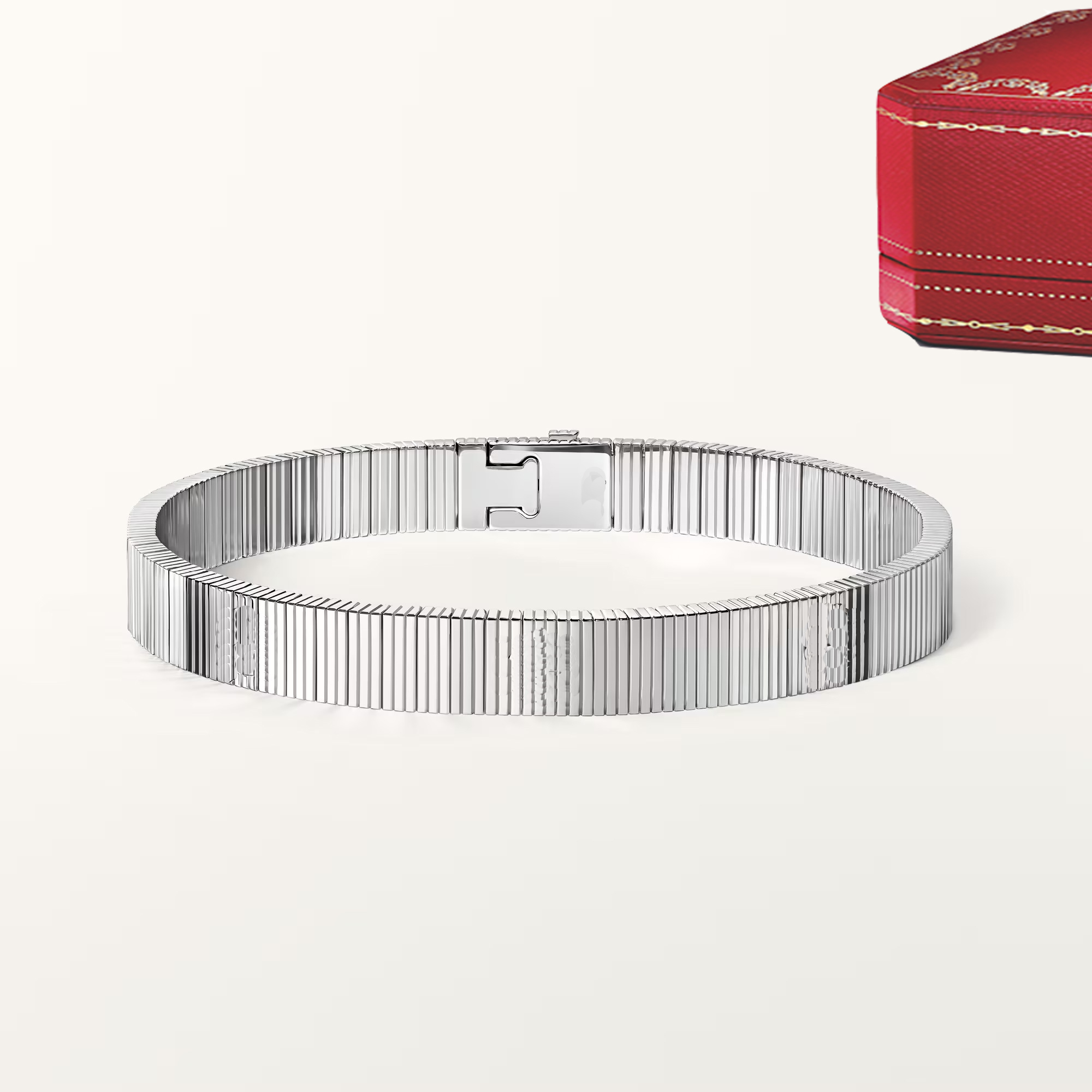 Luxury Fine Jewelry 7mm Soft Flexible Bangle 18K Gold Plated Brass Bracelets with Srew Design for Wrist Friendly with Box