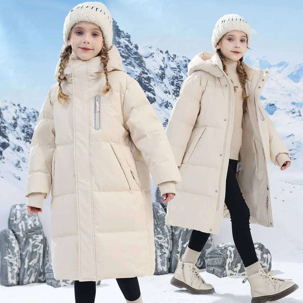 -20 Degrees Celsius Down Boys And Girls Jackets,2025 New Medium-Length Thickened Cotton-Padded Jackets For Children To Keep Warm