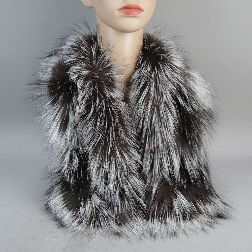 Winter Warm Soft Knitted Real Fox Fur Neckerchief Quality Natural Fox Fur Ring Scarves Style Women Real Fox Fur Scarf Girls 251020