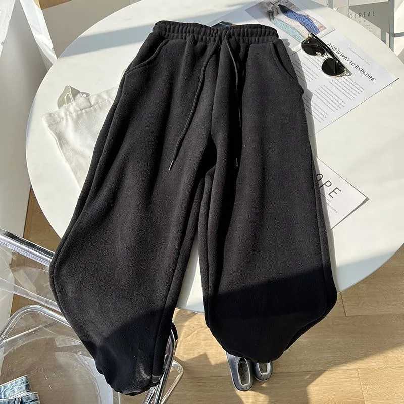 Women Winter Thick Warm Trousers Warm Doublesided Polar Fleece Harem Pants Casual Sports High Waist Comfortable Baggy Long PantT251025