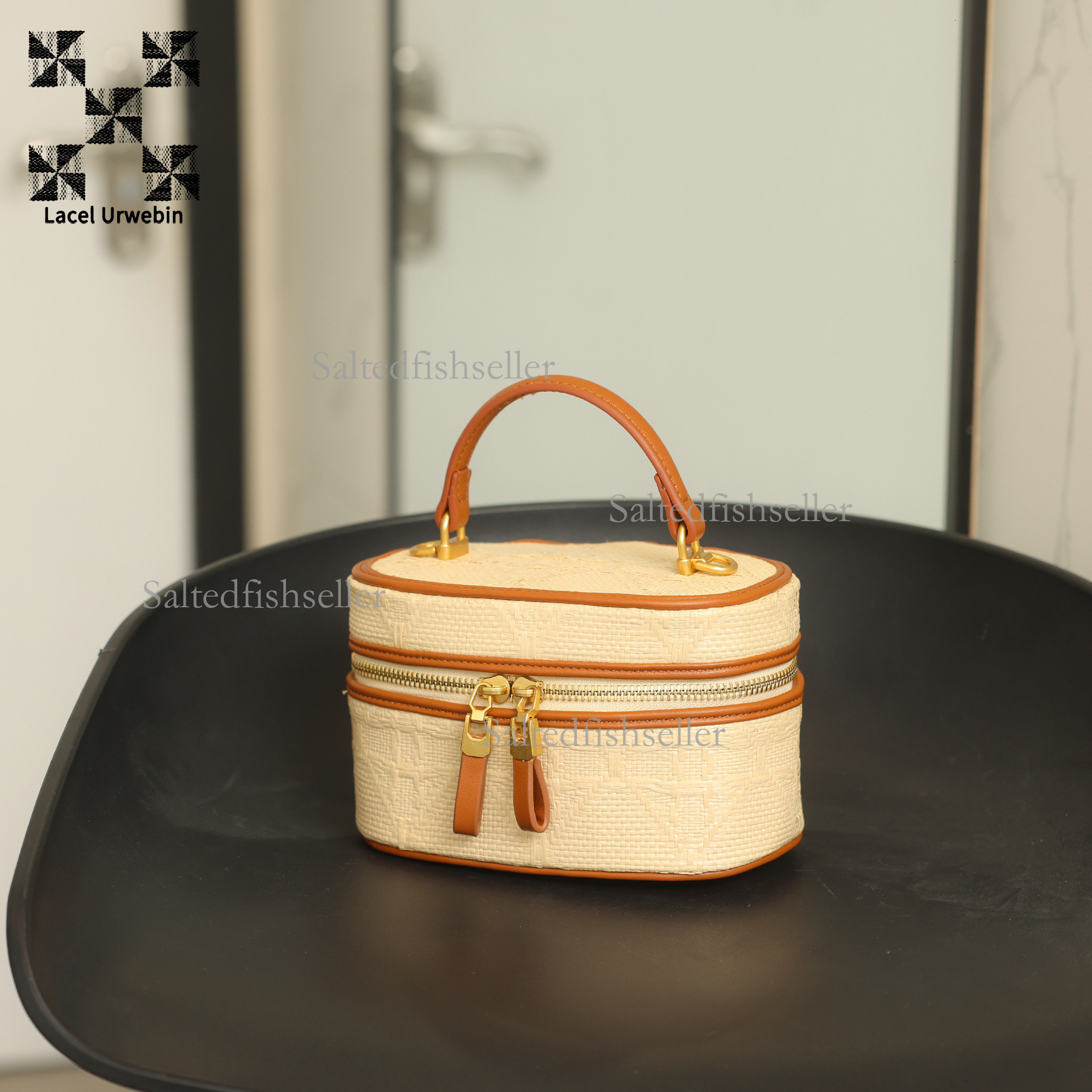 Lacel Urwebin Designer New Straw Handbag Luxury Fashion Women's Portable Travel Bag High Beauty Daily Versatile Zipper Single Shoulder Crossbody 