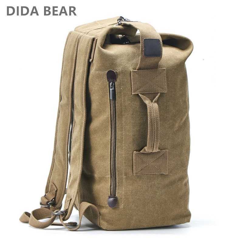 Large Capacity Rucksack Man Travel Bag Mountaineering Backpack Male Luggage Canvas Bucket Shoulder Bags for Boys Men Backpacks W251025
