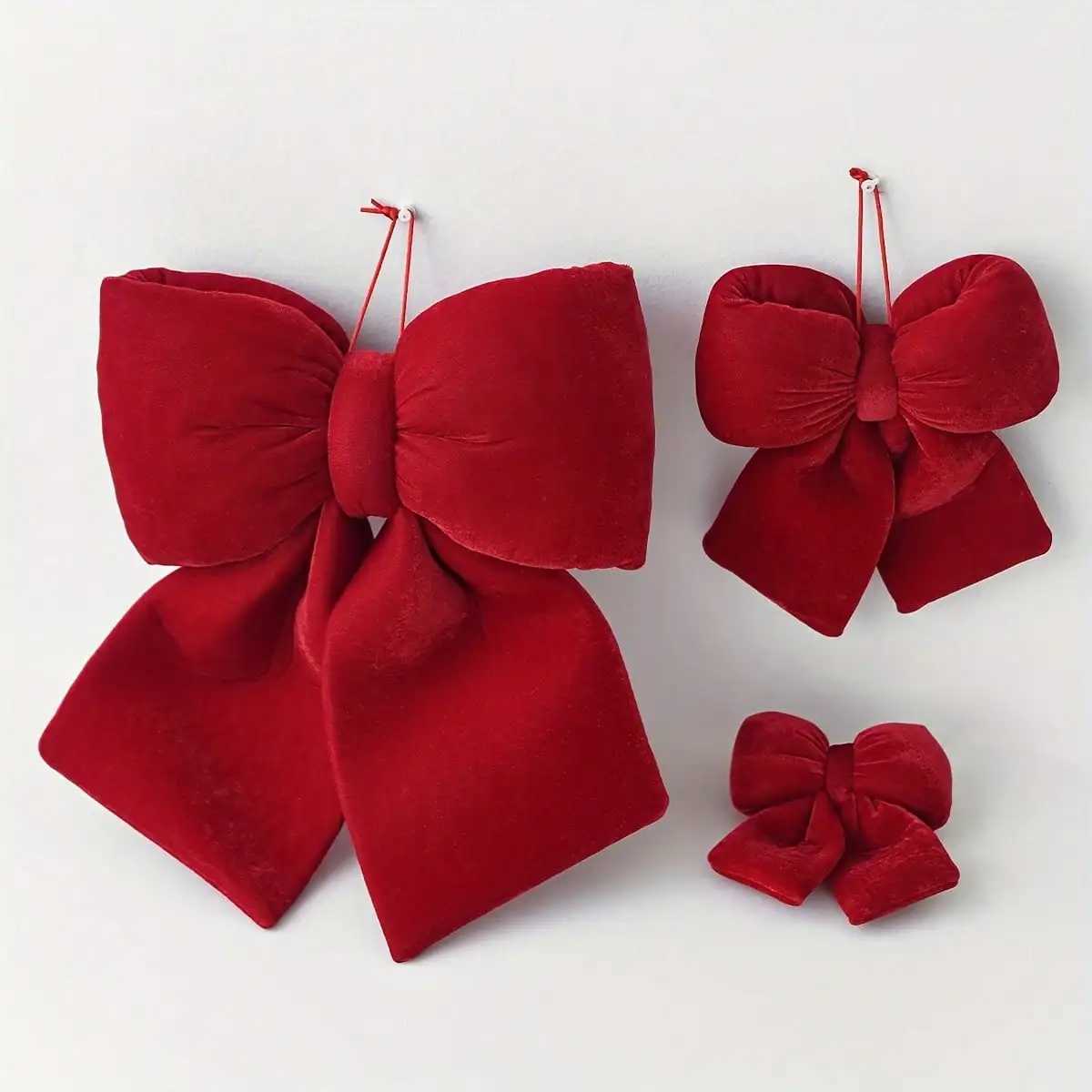 1pc Christmas velvet bow decoration Christmas tree decoration wedding decoration vacation home atmosphere decoration C251024
