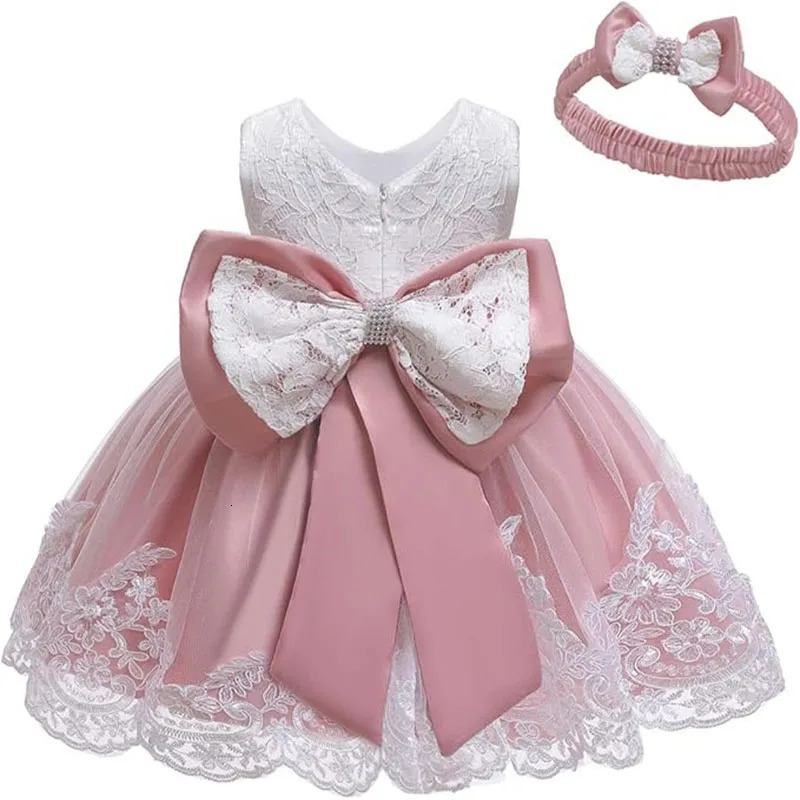 Girls Party Dresses White Bridesmaid Dresses For Wedding Prom Gown Big Bow Girls Elegant Dresses Puffy Dress For Girls 251023