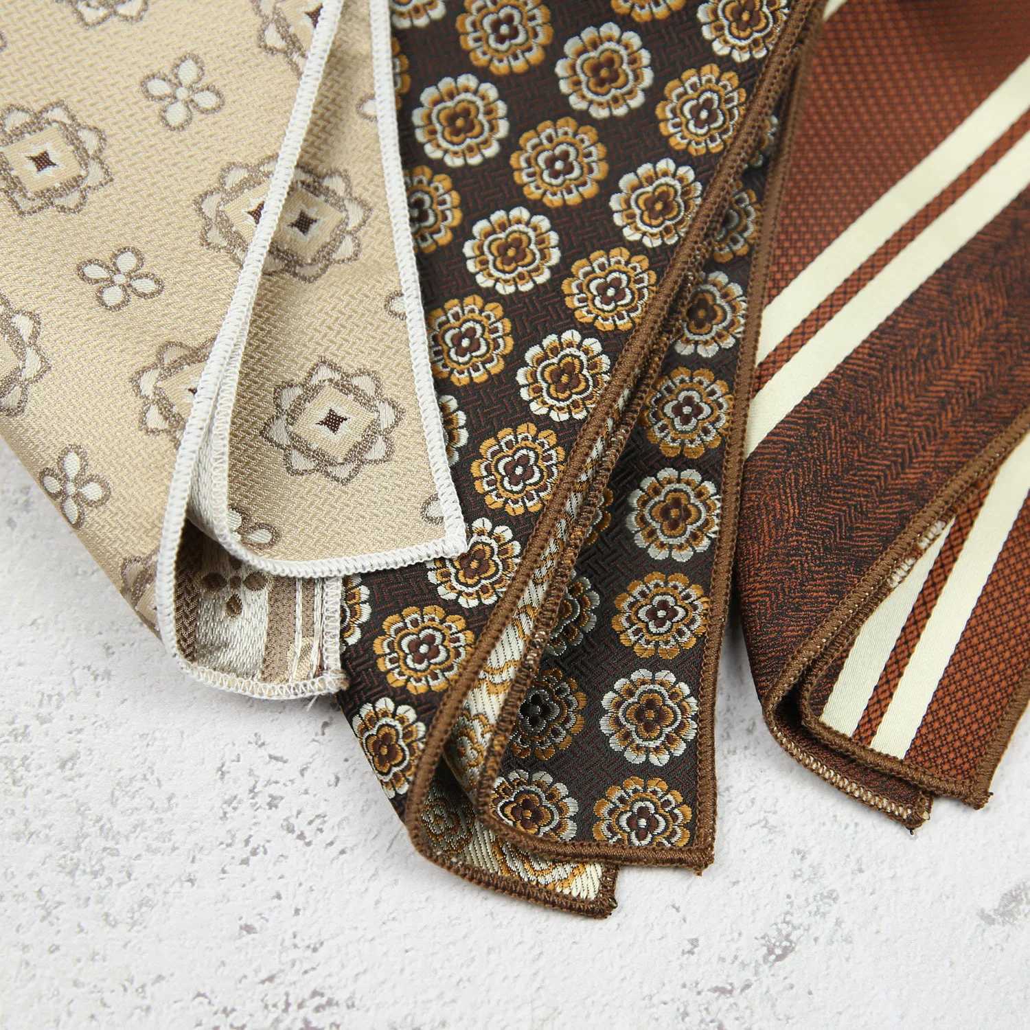 Maillard Mens Suit Pocket Towel Dr Chest Towel Retro Suit Coffee Pattern Small Square Scarf Wedding Fashion cm Y251024