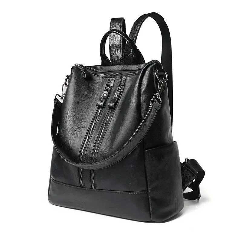Leather Backpack Female Travel Bag Wild Large Women Fashion Bag Leather Waterproof Antitheft Shoulder Bags Handbags Ladies W251025
