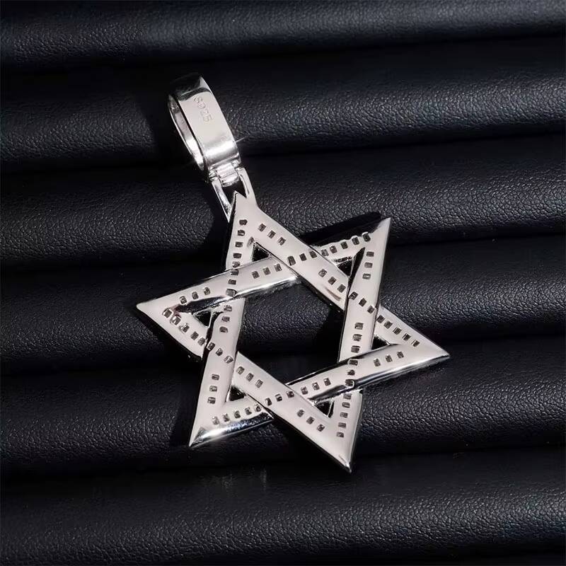 Factory Price Pass Diamond Tester Iced Out Solid 925 Sterling Silver Gold Plated VVS baguette Moissanite in the Custom Pendants