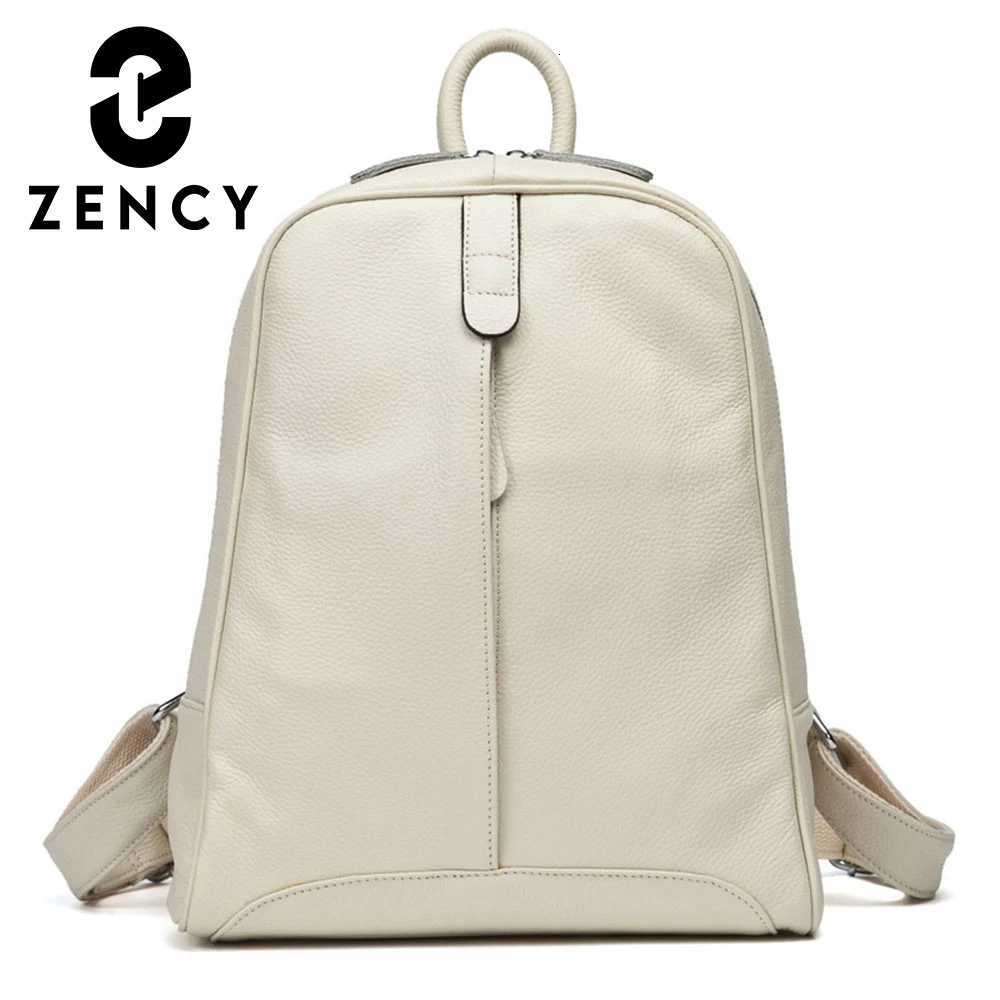 Zency Travel Backpacks Women 100 Genuine Leather Preppy Style For Girls Fashion Knapsack Large Capacity Many Pockets Rucksacks W251025