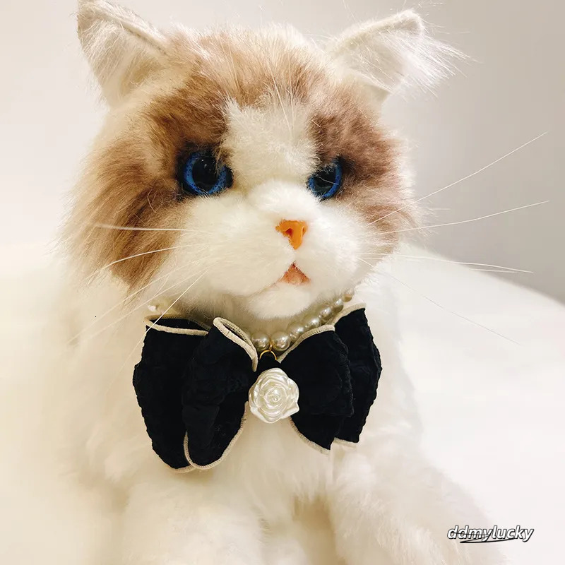 Pet Dog Necklaces With Bowknot Pearl For Kitty & Puppy - High-Grade Cat Necklace Jewelry Ddmylucky