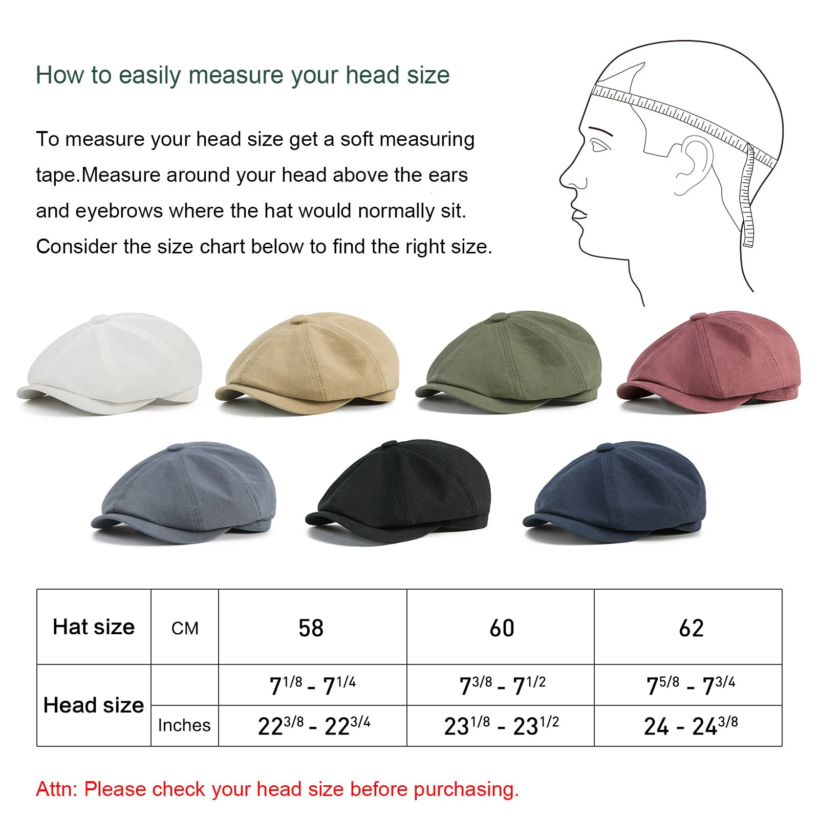 BOTVELA Mens sboy Gatsby Hat 100 Cotton Vintage Flat Ivy Driving Cabbie Cap 251021