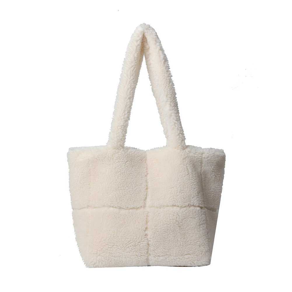 Faux Fur Handbag Women Soft Lambswool Tote Bag Lightweight Plush Tote Handbag Fuzzy Shoulder Bag Shopper Satchel Bag Z251024