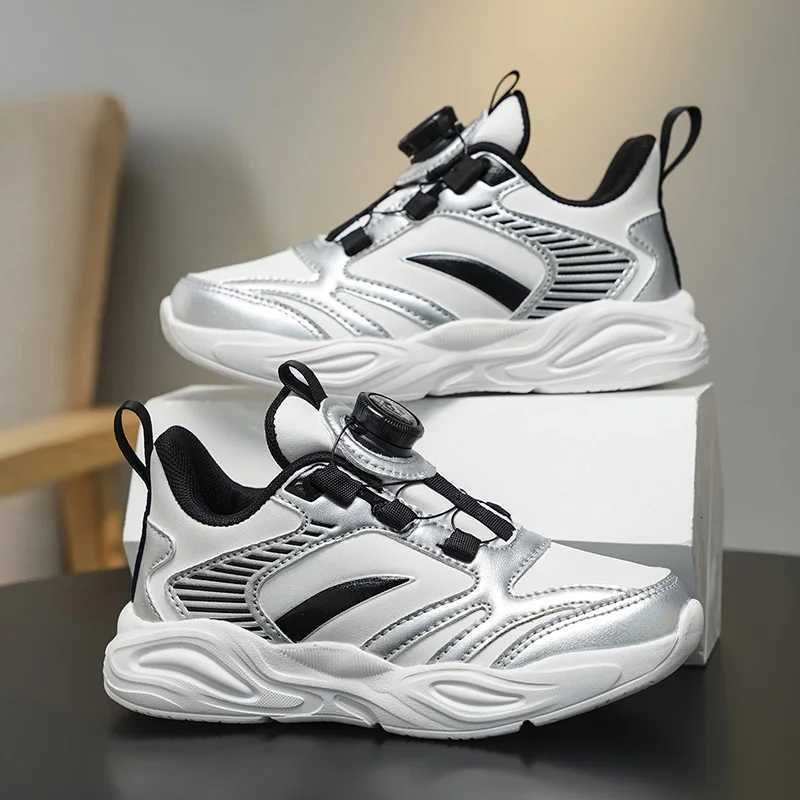 Chunky Style Children Boys Sneaker Black Lightweight Autumn PU Leather Kids School Casual Sports Shoes for BoyT251025 XJ260303