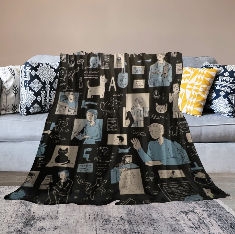 Designer Blackboard blanket blanket throw cashmere vibration blanket copert Home Travel Throw Summer Air Conditioner Beach home bedding blankets throw