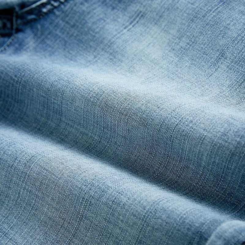 2023 Summer Shorts Jeans Men Denim Pants Stretch Dark Blue Fashion Design Mens Jeans Slim Straight Male Short Jeans HombreXJ251025