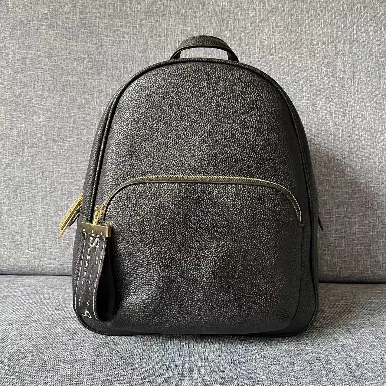 New European and American Fashion Casual Simple Solid Color Letter Large Capacity Designer Backpack Mommy Bag Women's Bag