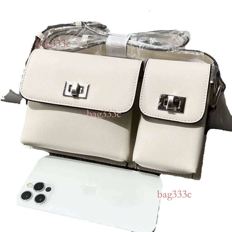 New Women's Fashion Korean Style Textured Lock Square Shoulder Handbag Underarm Small Bag Trendy Cowhide Woven Bag