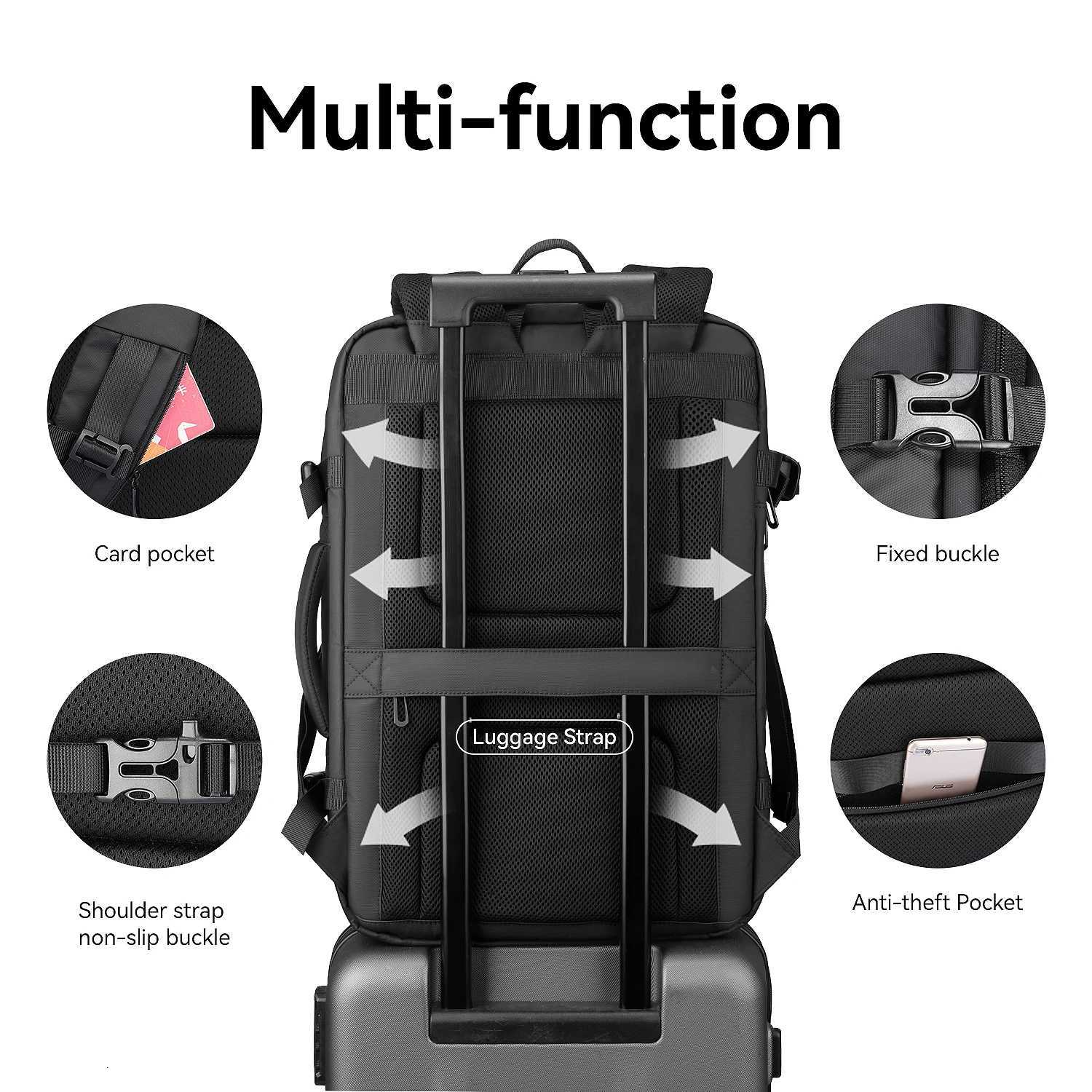 MARK RYDEN Large Backpack Men Rucksack 40L Expandable Business Travel Bag for Men Fits in 17 inch Laptop W251025
