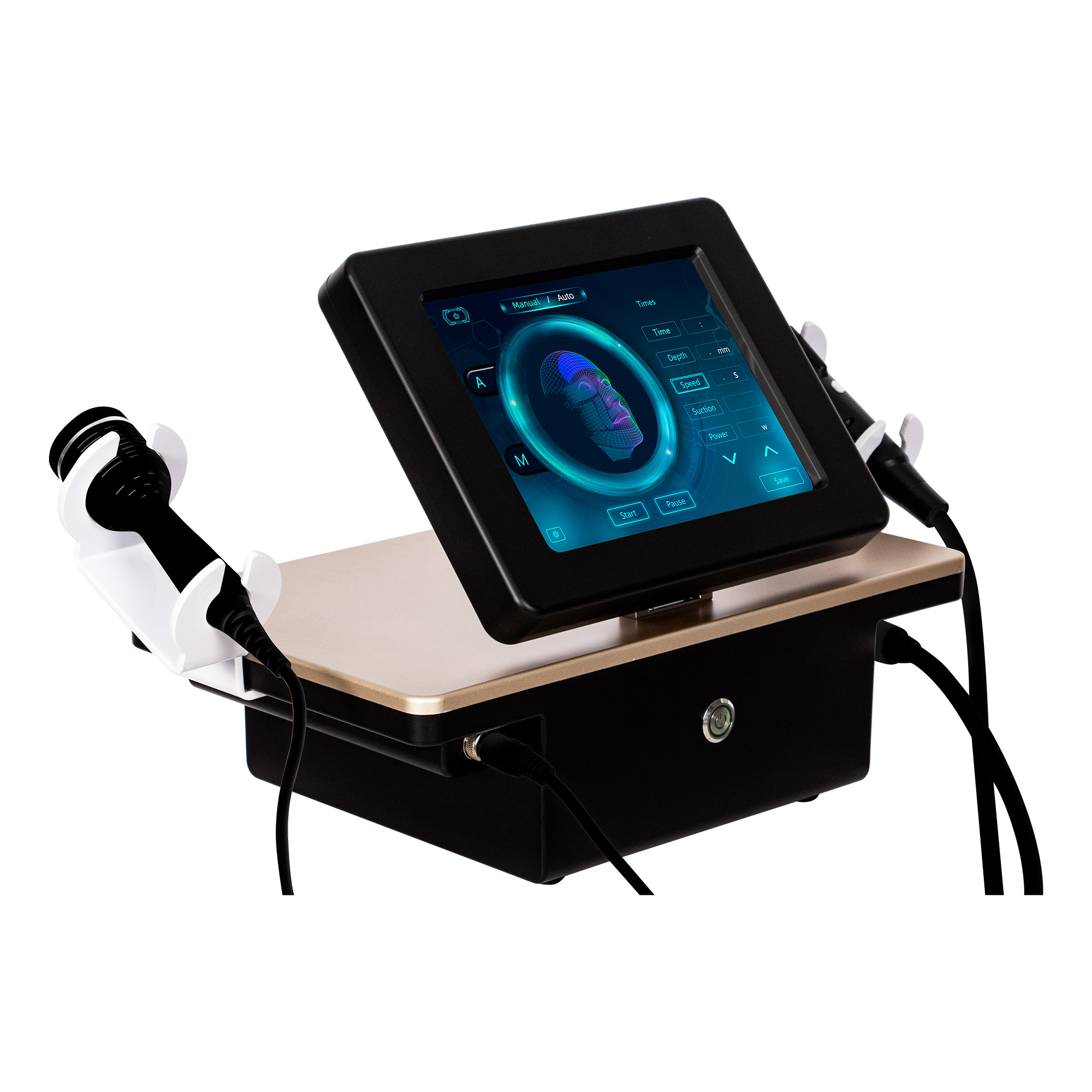 Black Gold Microneedle Equipment Facial Lifting Repairing Acne Scars Acne Marks RF Microneedling Fractional For Skin Rejuvenation