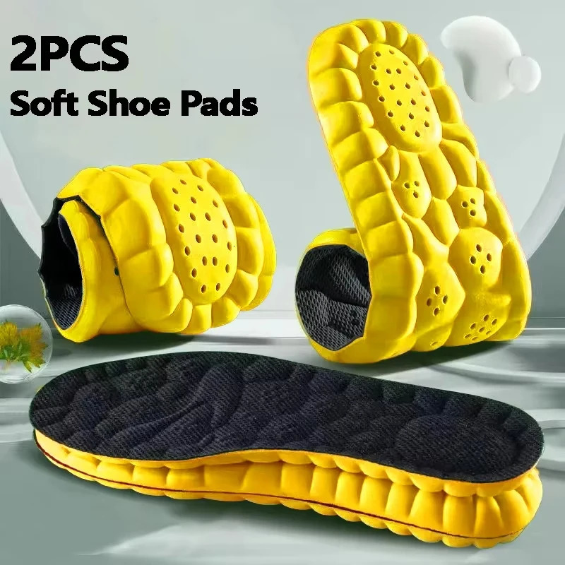 4D Cloud Technology PU Sole Sports Insoles For Shoes Soft Breathable Shock Absorption Cushion Running Orthopedic Care Insoles251020