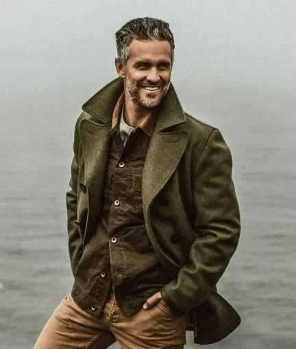 Men Autumn Winter Tweed Coat Solid Color Long Sleeve Turndown Collar Button Casual Warm Fashion Comfortable Regular Standard FitT251025