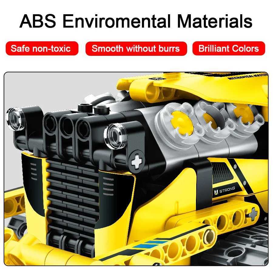 516PCS 3 IN 1 App RC Excavator Technical Building Blocks Construction Engineering City Vehicle Car Bricks Toys Adults Boys Gifts C251023